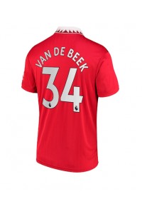 Manchester United Donny van de Beek #34 Voetbaltruitje Thuis tenue 2022-23 Korte Mouw